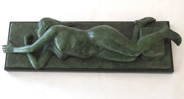 Florence - figurative bronze sculpture by Irish artist Marie Smith