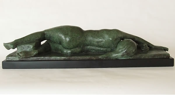 Florence - figurative bronze sculpture by Irish artist Marie Smith