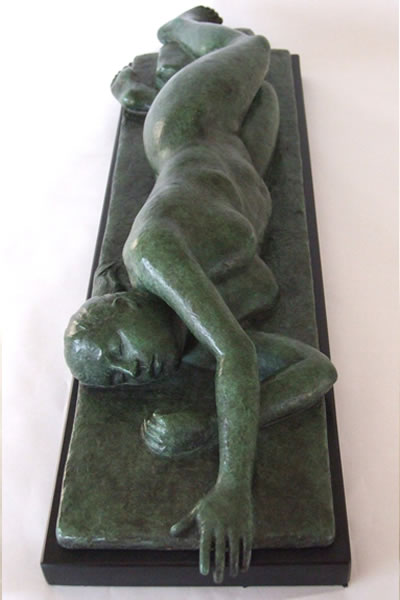 Florence - figurative bronze sculpture by Irish artist Marie Smith