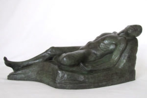 Jean-Jacques - figurative bronze sculpture by Irish artist Marie Smith