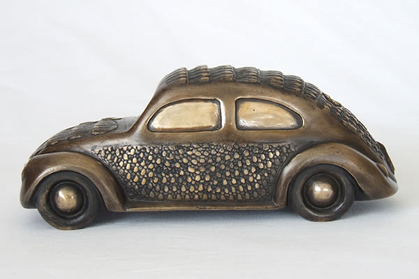 Armoured Car - bronze sculpture by Irish artist Marie Smith