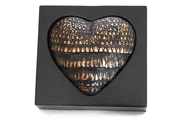 Armoured Heart - bronze sculpture by Irish artist Marie Smith