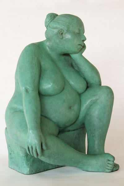 Soraya - figurative bronze sculpture by Irish artist Marie Smith