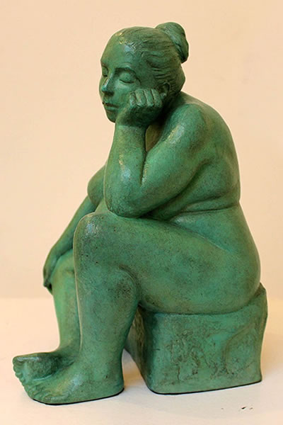 Soraya - figurative bronze sculpture by Irish artist Marie Smith