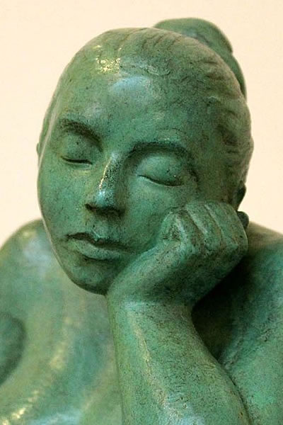 Soraya - figurative bronze sculpture by Irish artist Marie Smith