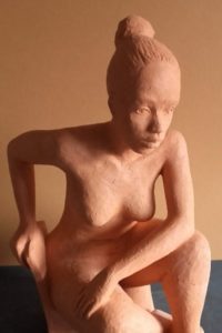 Female figure ceramic sculpture by Marie Smith