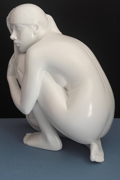 Jesmonite figurative sculpture by Irish artist sculptor Marie Smith