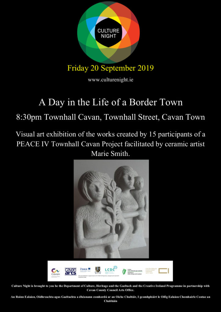 Poster for PEACE IV Townhall Cavan project facilitated by Marie Smith