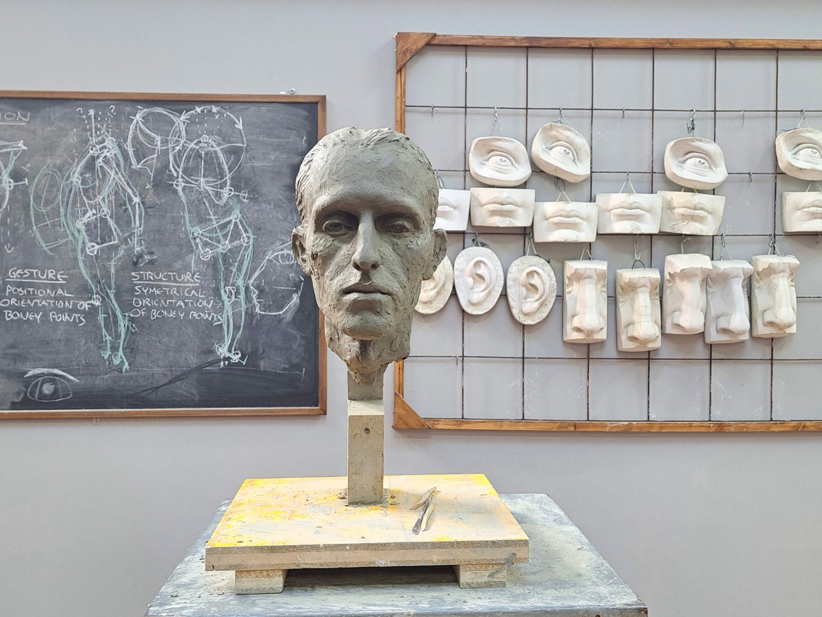 Marie Smith Sculpture - Florence Academy of Art - Portrait Sculpture (Armand)1