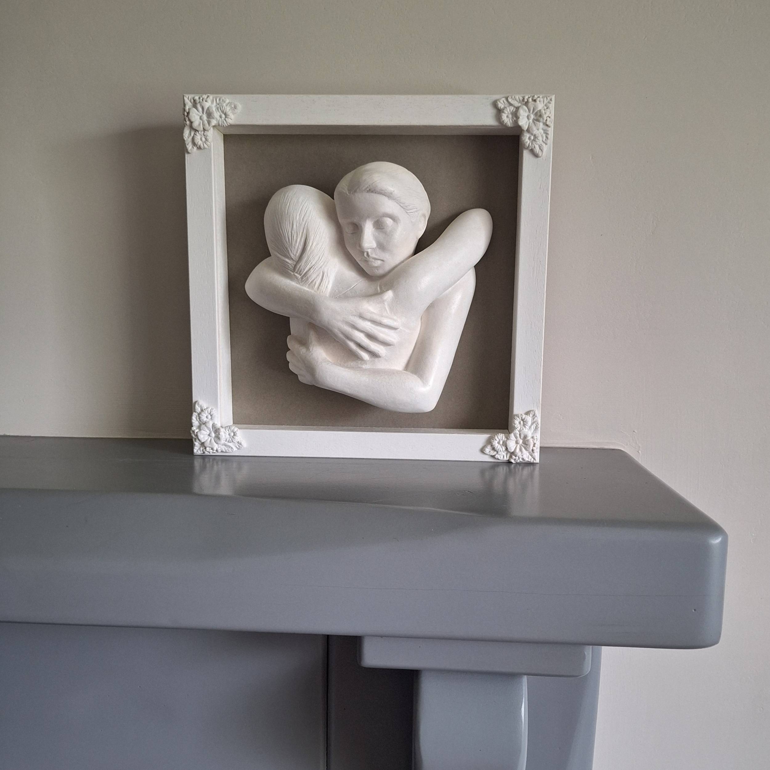 Marie Smith Sculpture - The Hug - mantle display